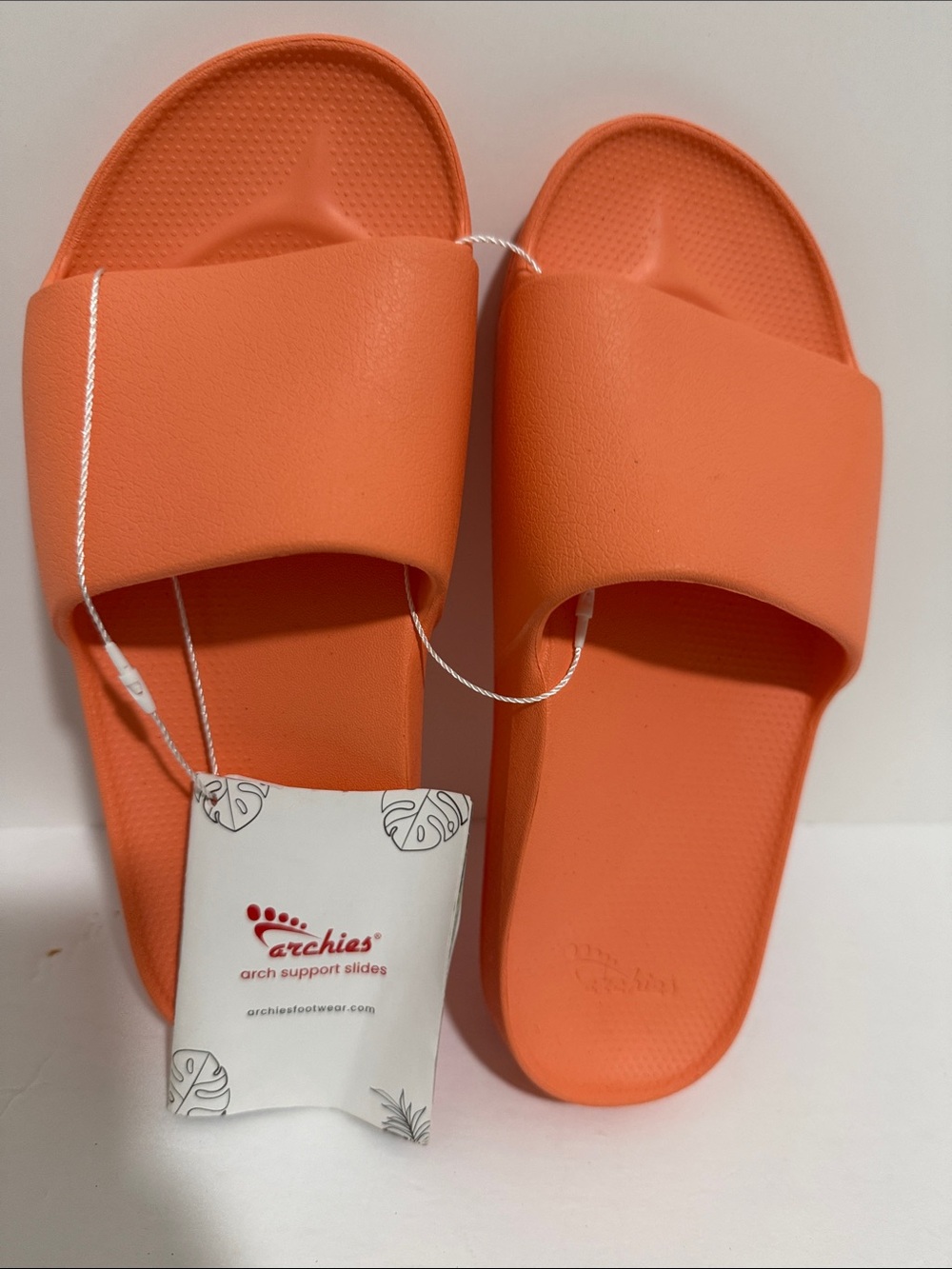 Archie’s Women's Orange Arch Support Slide Sandals Size 5